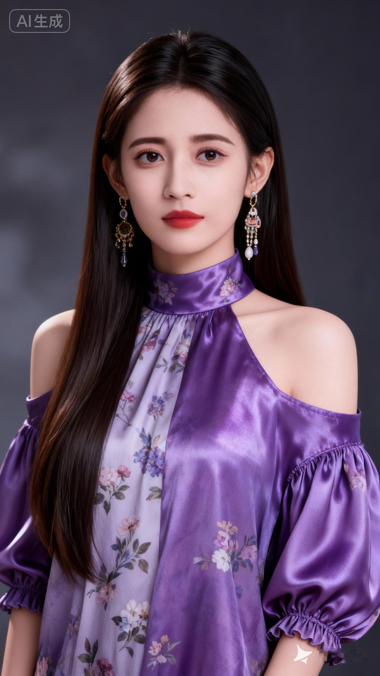 优雅紫调，花海中的仙子🌸✨