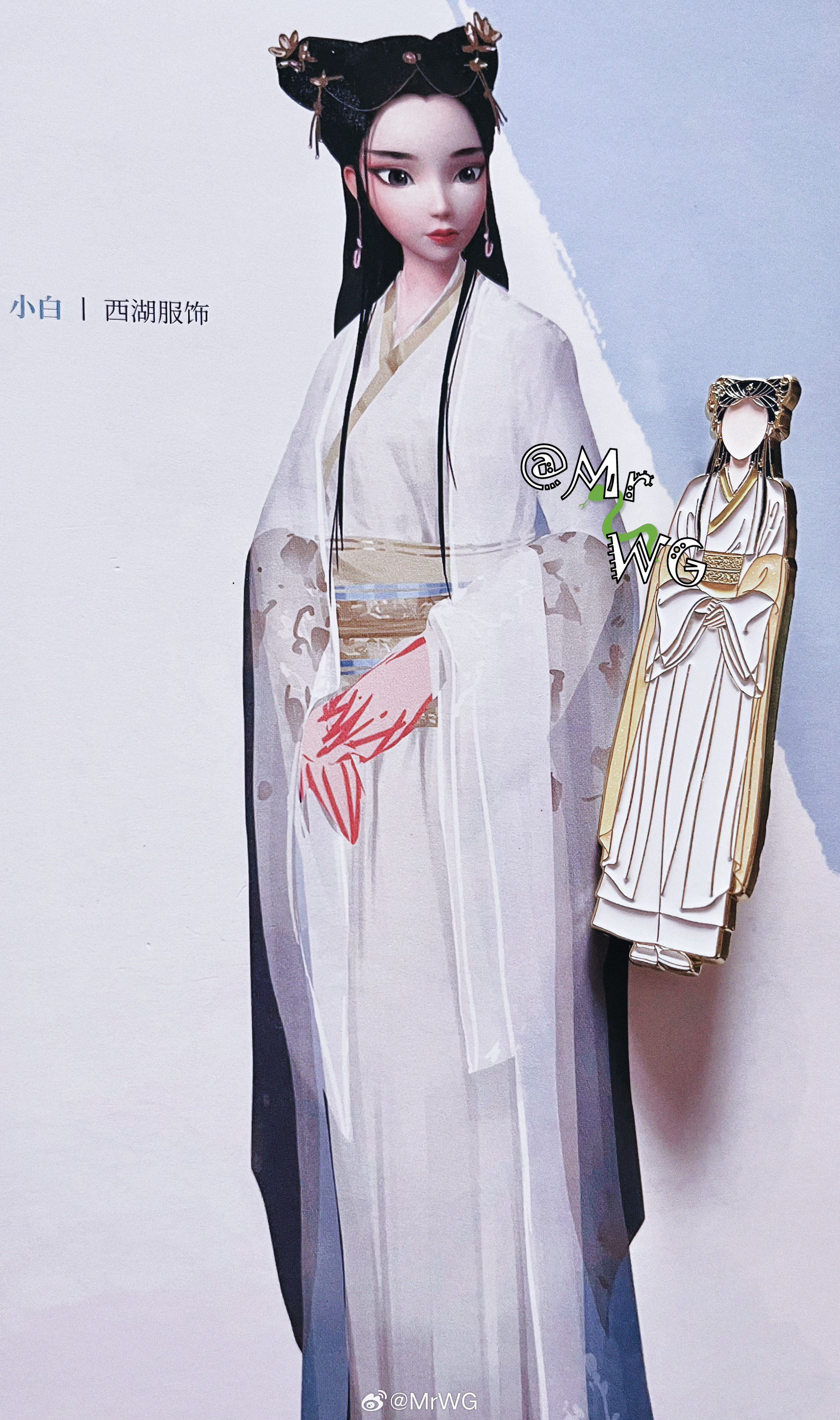 电影周边 收完王祖贤的白蛇吧唧，继续开始入手追光动画的青白金属徽章💚🤍MrW