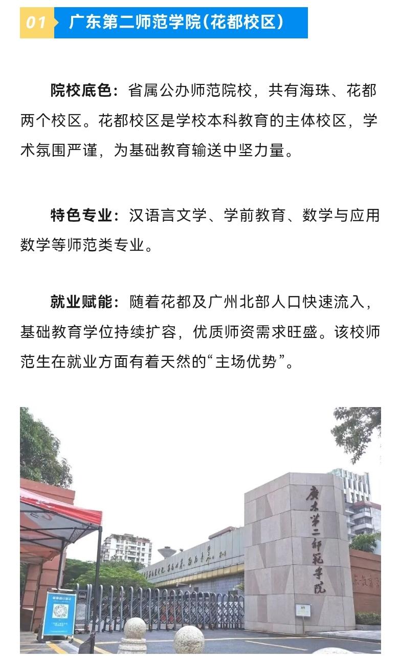 花都的本科大学还是不少的，虽然民办为主，而且多是二本，不过该有的都还有，只是基本