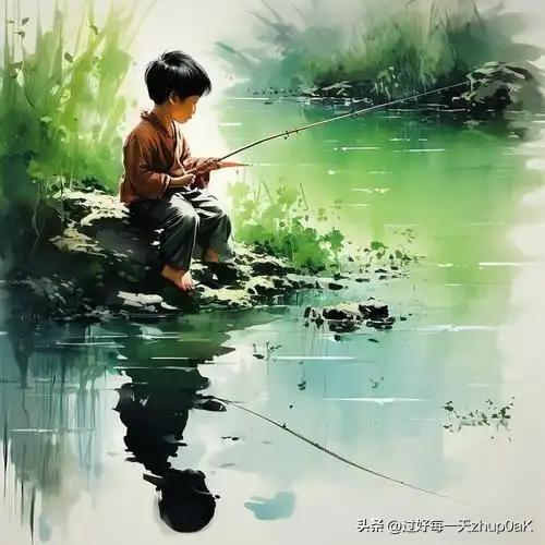 小时候，我喜欢钓鱼，不过那个年代用的渔具比较原始，鱼钩是用缝衣针捏成的，鱼线是纳