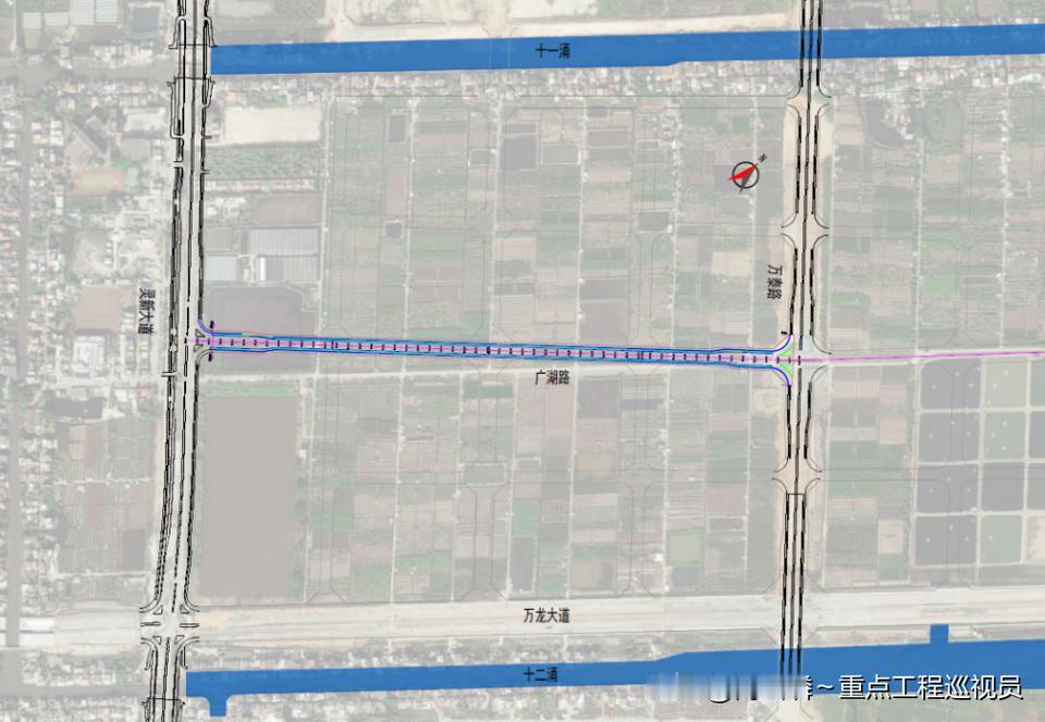 南沙万顷沙将新建双向4车道广湖路，总投资近亿元。
广州南沙万顷沙自贸区南区块“芯