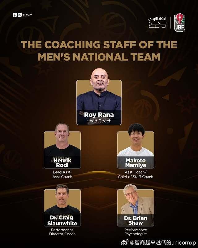 Roy Rana出任约旦男篮主帅。关注耐克篮球峰会的一定不会对这位印度裔加拿大教