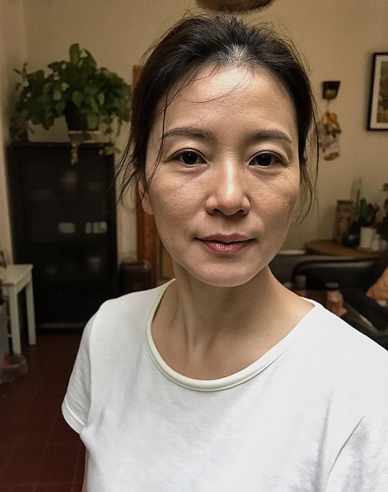 好真实也好美丽的40岁。
看过很多人晒自己的照片多多少少都有点滤镜，
如此清晰甚