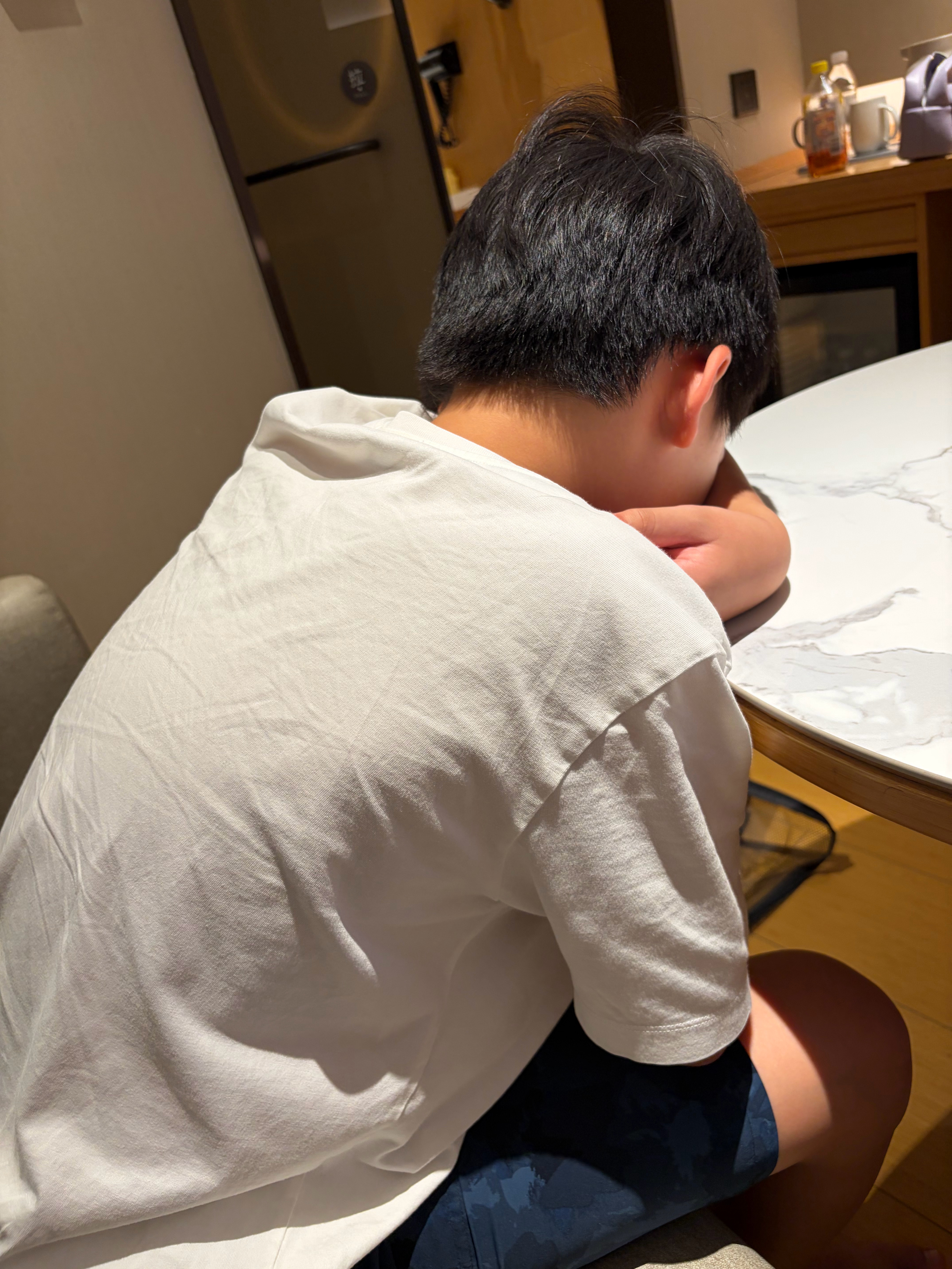 晚上跟小崽崽分开回酒店都哭了玩了三天了还舍不得分开 