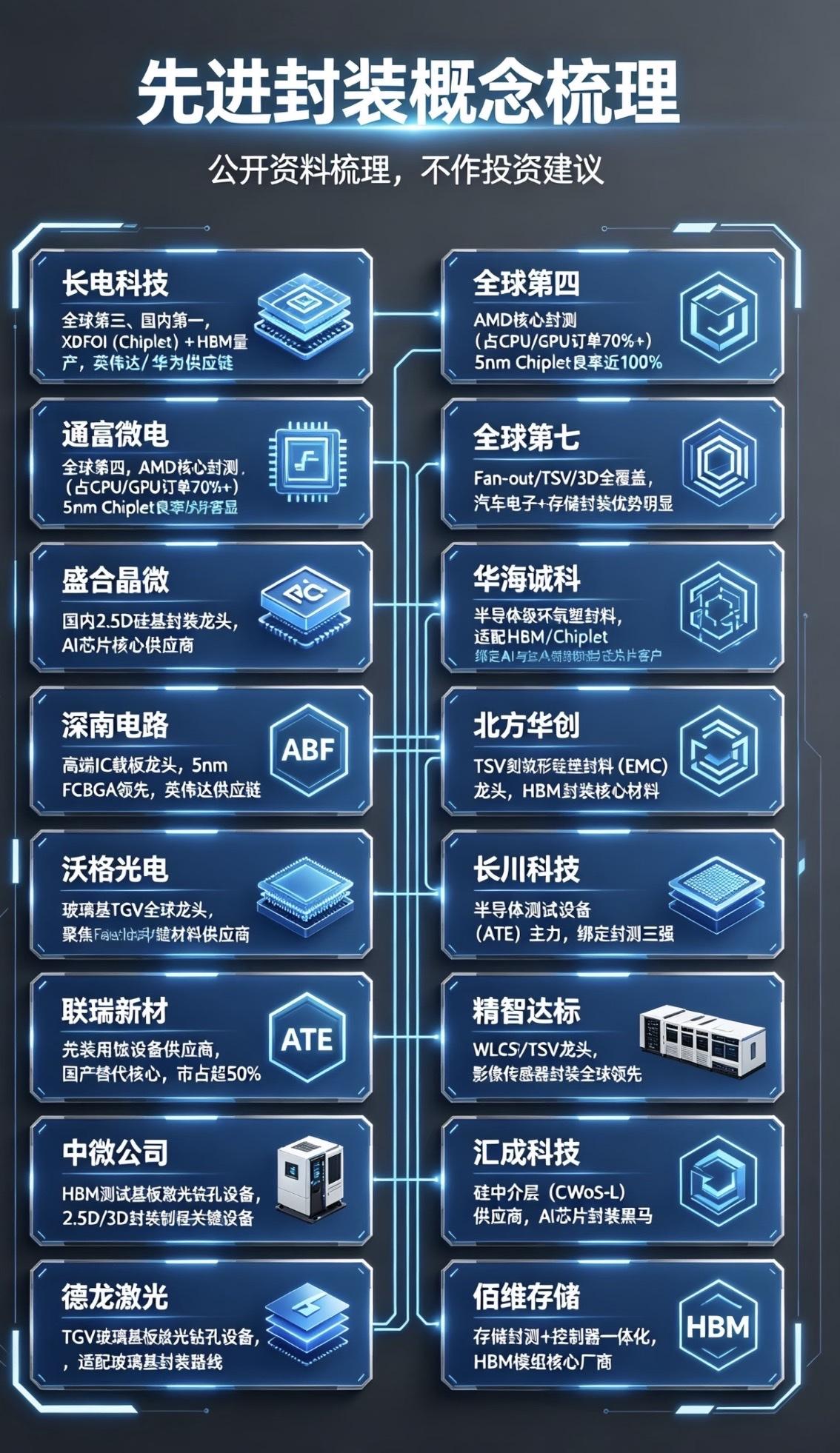 先进封装产业链梳理