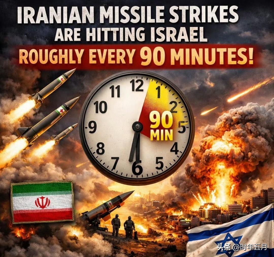 伊朗导弹袭击以色列的频率约为每 90 分钟一次。

这意味着以色列人每隔几个小时