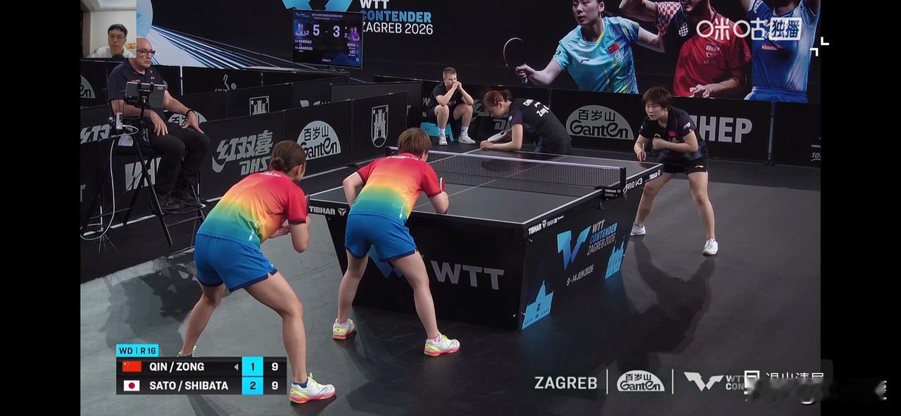 覃予萱/纵歌曼🇨🇳2-3佐藤瞳/芝田沙季🇯🇵【11-3，14-16，9-