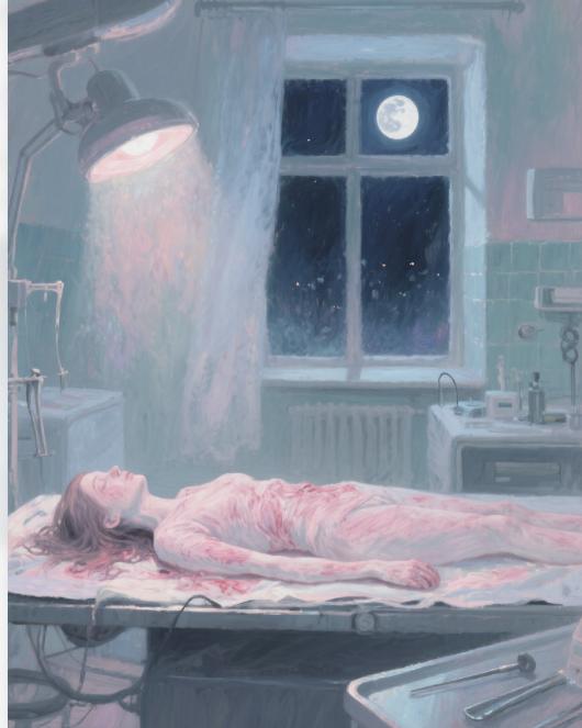 我第一次见到47号是在周二的解剖课上。

"这具尸体保存状态异常完好。"陈教授用