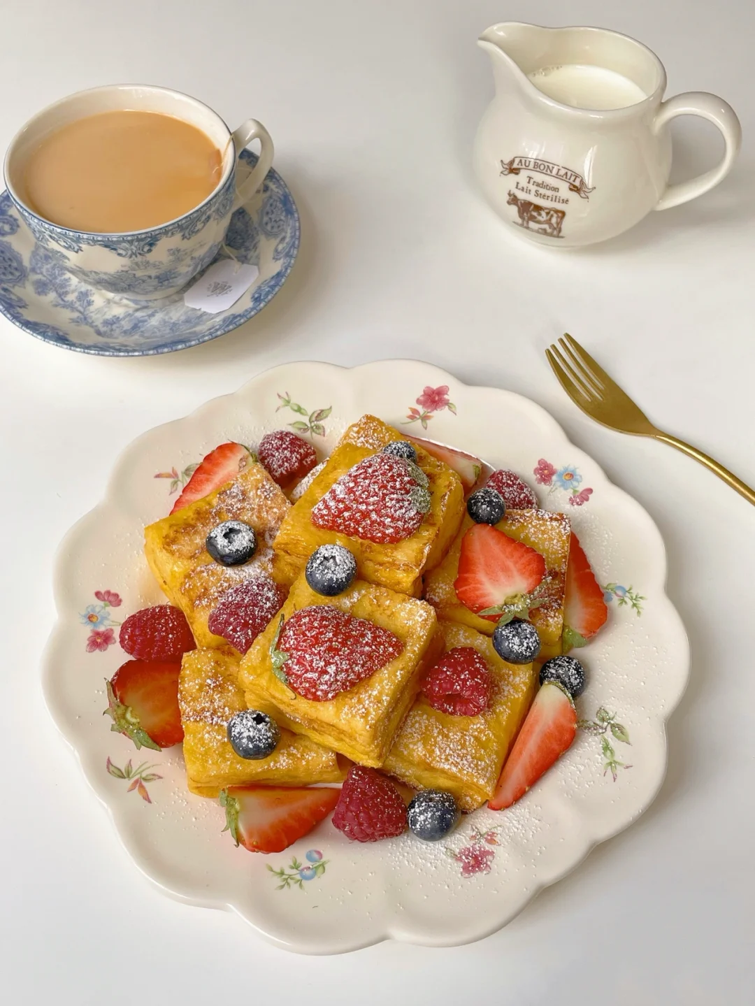 免烤箱🍞十分钟甜品｜治愈美味·草莓西多士🍓