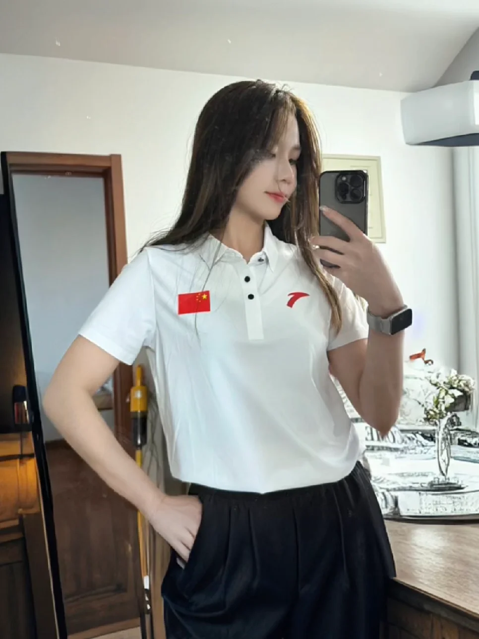 体育老师夏季公开课穿搭～冰丝国服polo
