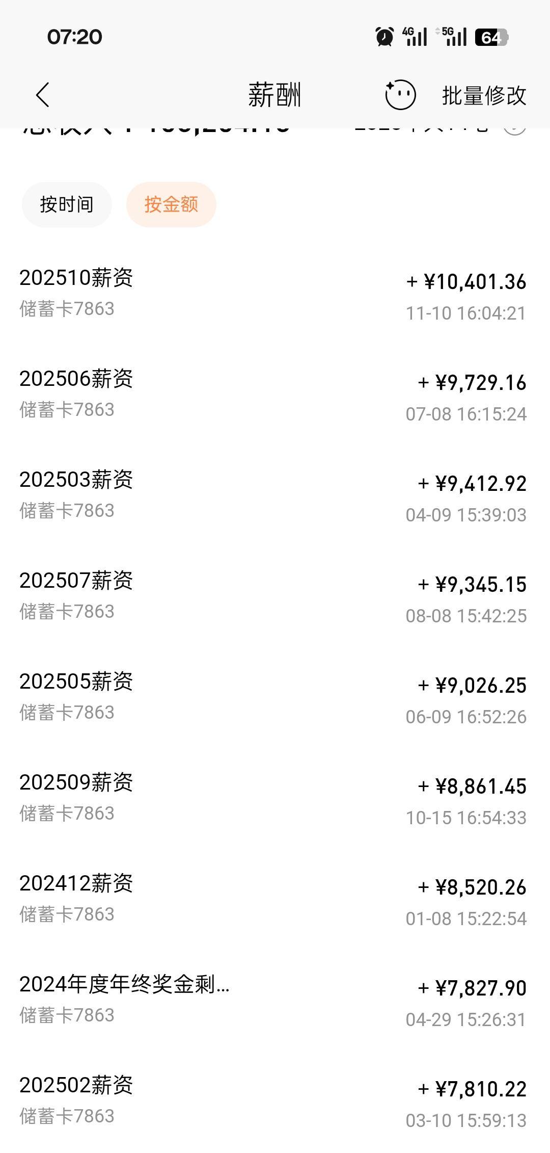 都说上海普工的平均工资有一万多，你们瞅瞅，看看，这一年马上结束了就一个月破了W，