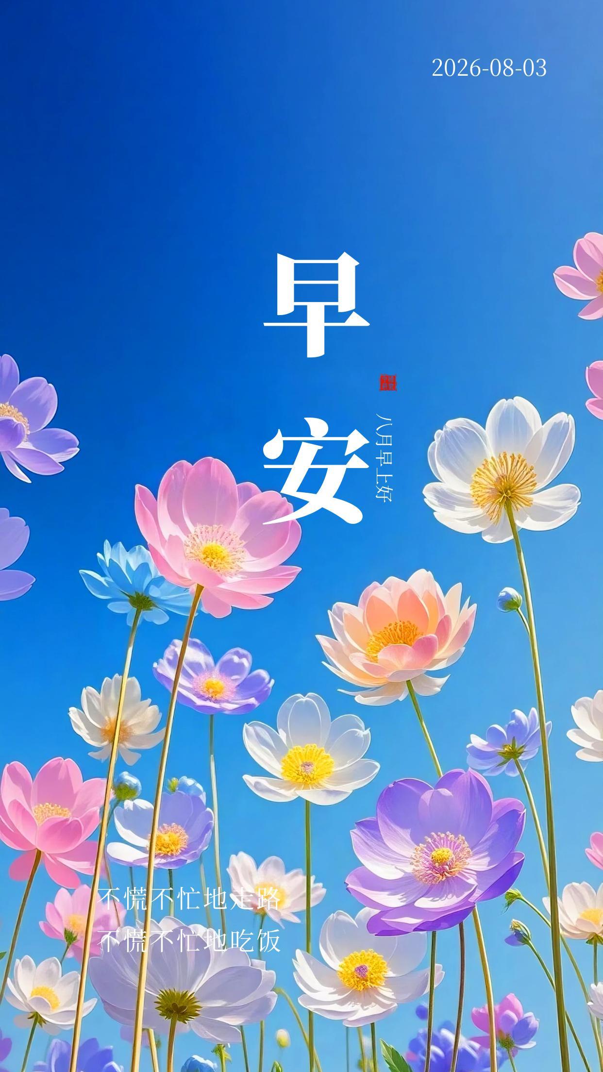 2026.8.3周一早安祝福海报壁纸拿图吱一声噢～ 