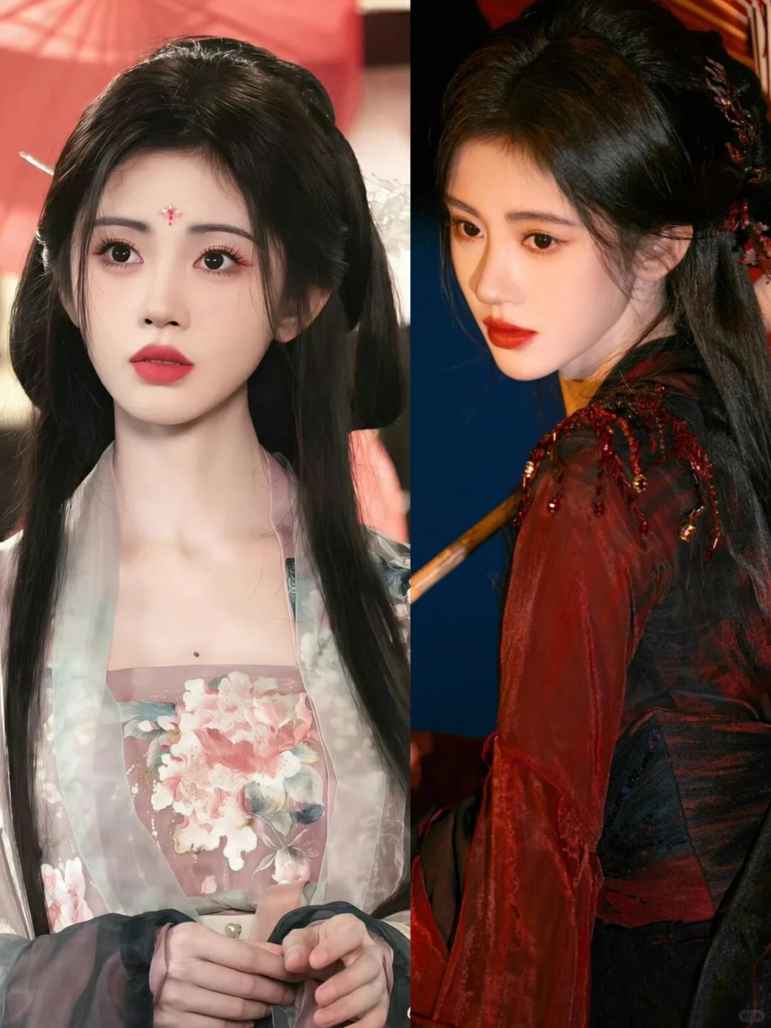 鞠婧祎最近的两套古风造型，她怎么美成这样