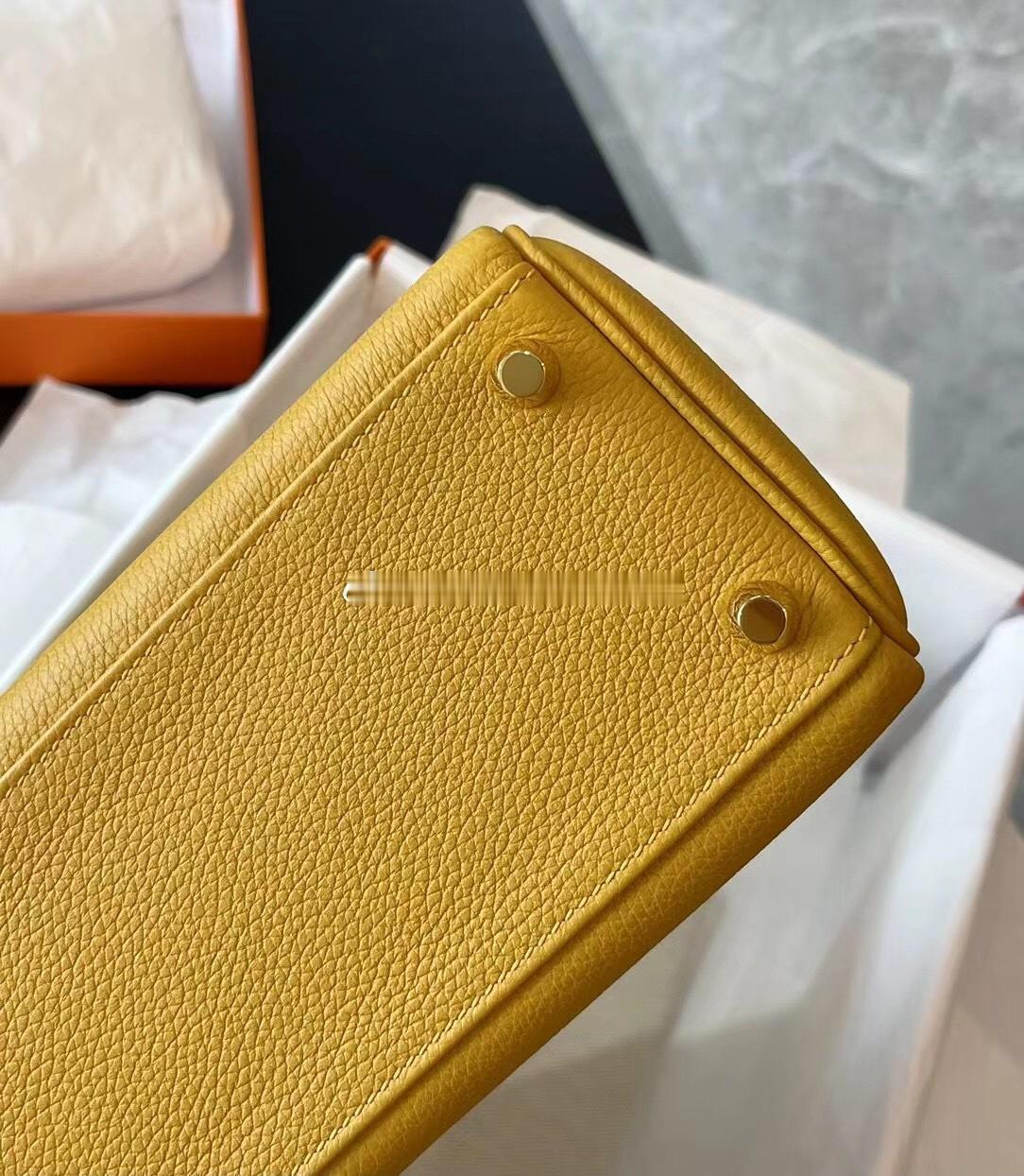 kelly25cm  9D 琥珀黄 金扣 togo皮 