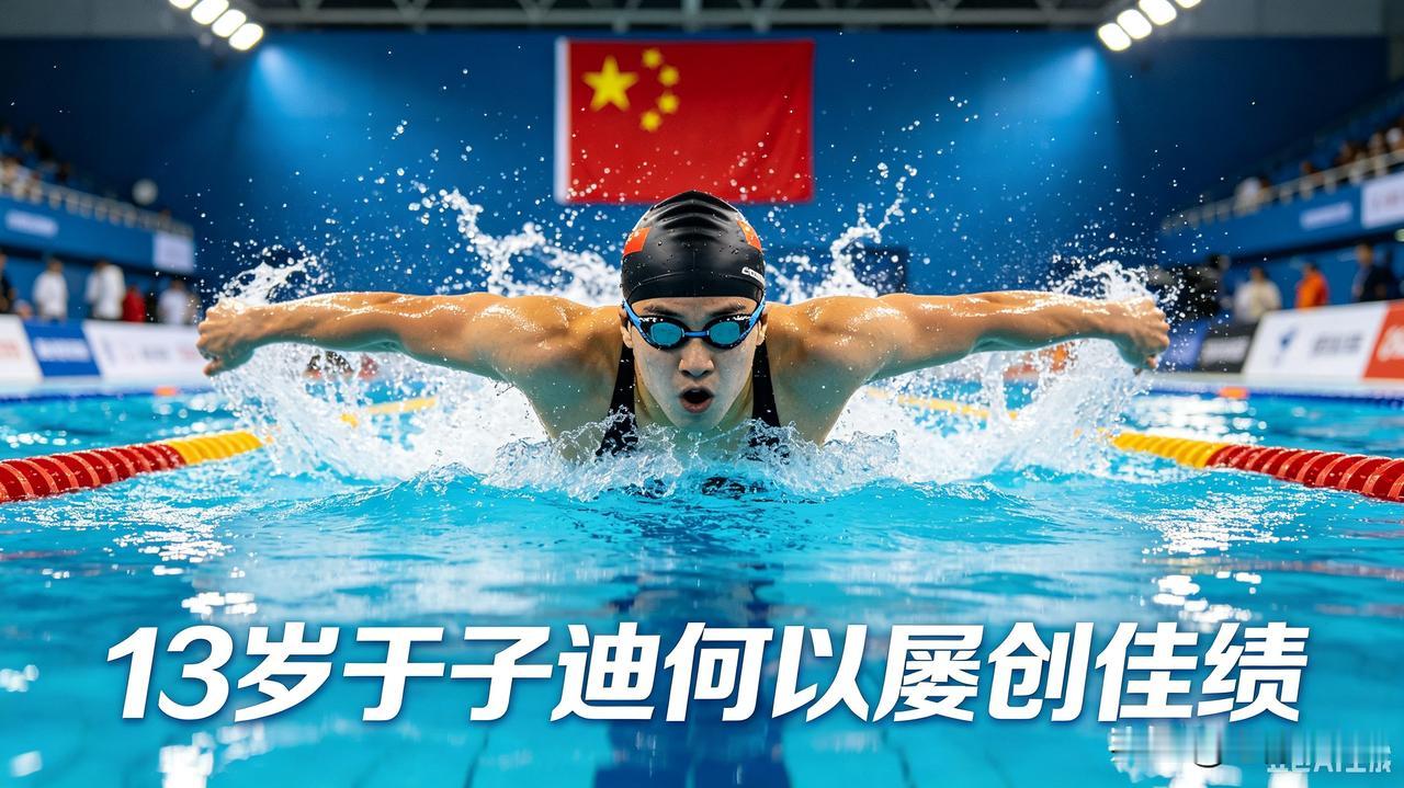名古屋亚运会上，13岁游泳小将于子迪狂揽三枚单项金牌，200米个人混合泳刷新亚洲