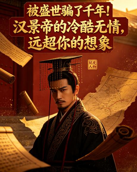 教科书里的汉景帝：仁厚明君，开创文景之治，爱民如子，千古贤君。
真实史书里的汉景
