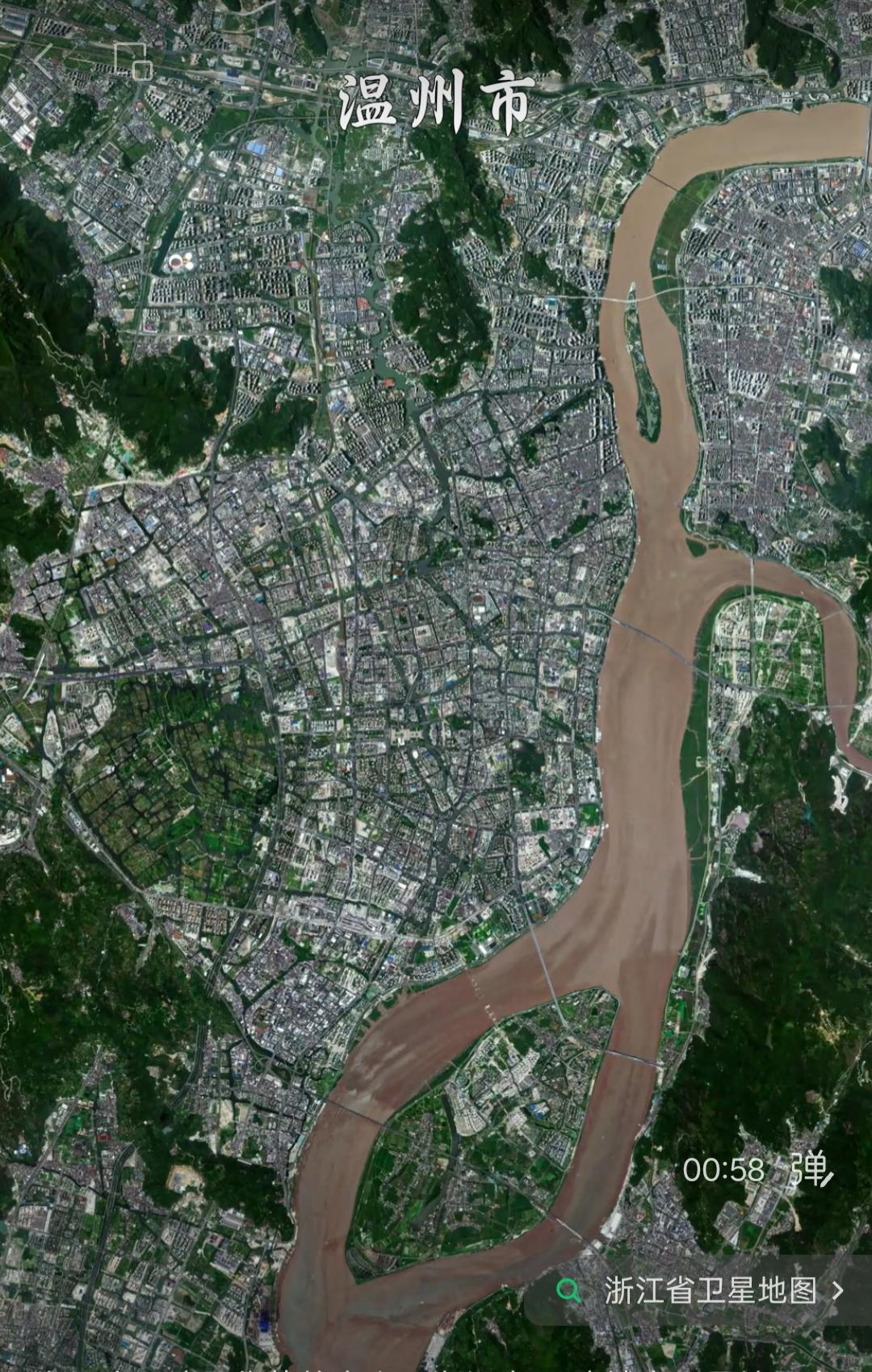 浙江省温州市高清卫星图
