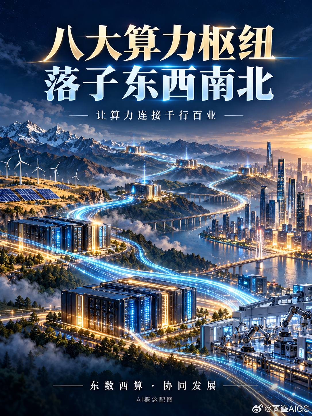 八大算力枢纽落子东西南北你手机里的一次AI问答，背后可能是一场跨越山海的算力接力