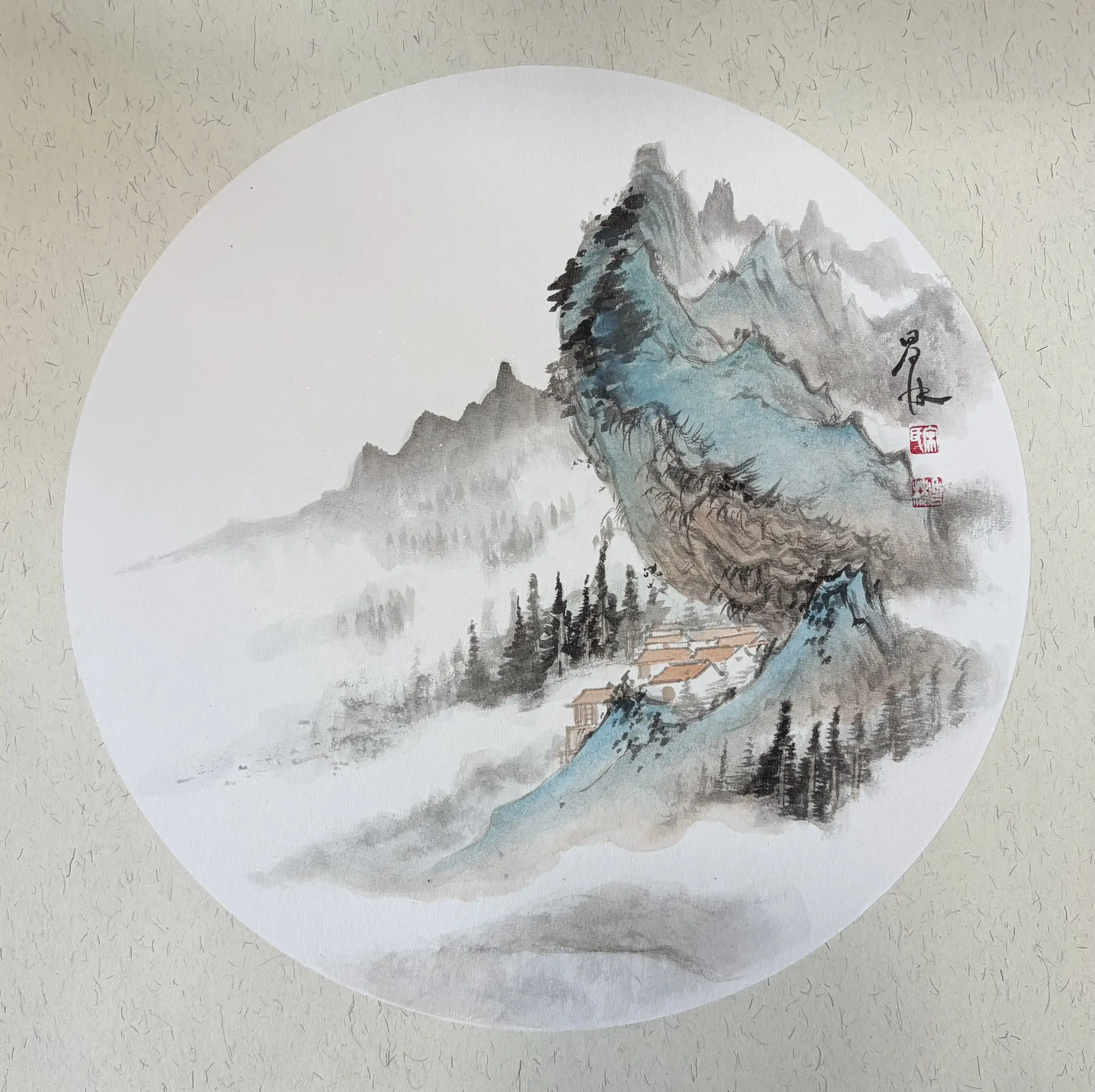 传统山水小品，藏着中国人骨子里的审美。，心随景自闲🏞