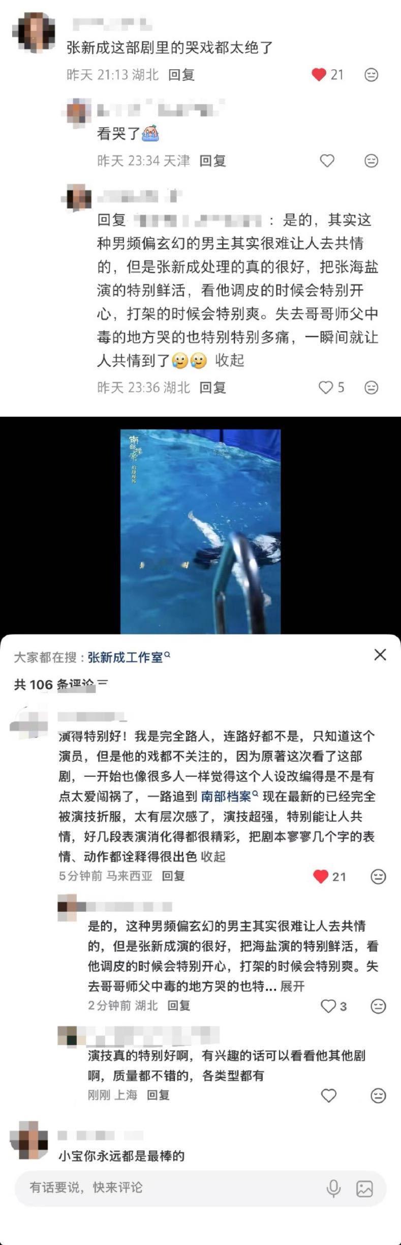 张新成南部档案口碑张新成下沉口碑 剧情越播口碑越稳，各大平台都有路人聊张海盐的名