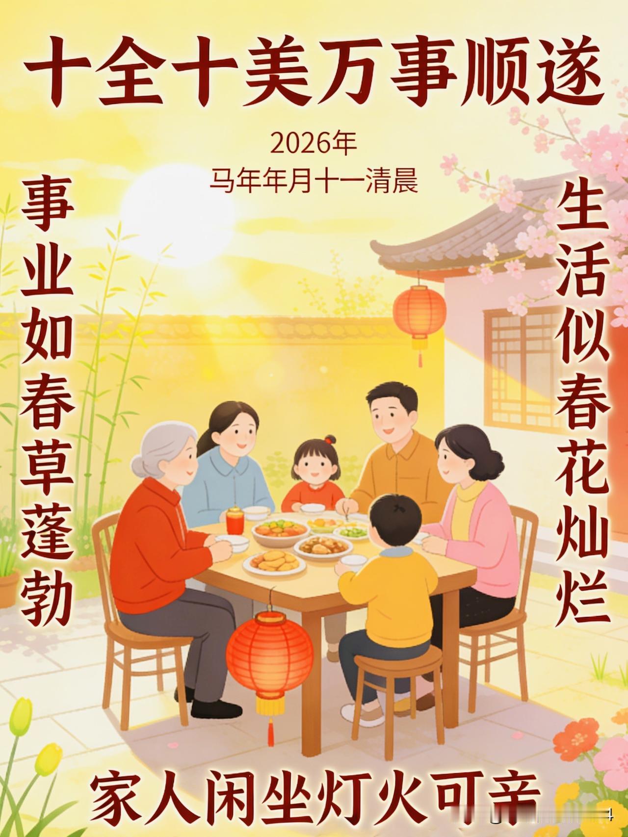 [微风]🌷🌾🌻💖🌷[微风]
正月十一，
晨曦微露，
春风送暖。
在这美