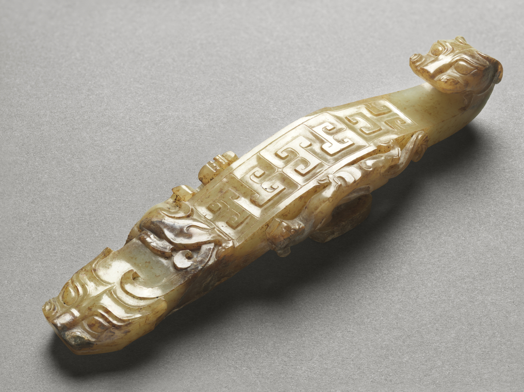 安徽巢湖市博物馆藏1997年巢湖市北山头一号汉墓出土西汉螭虎纹玉带钩 