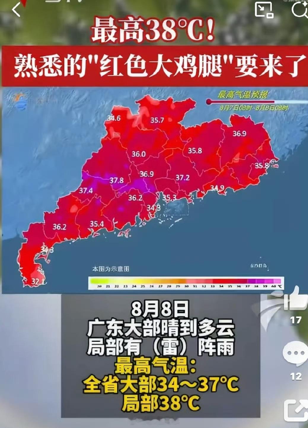 广东终于在立秋大火收汁了广东正式开启蒸煮模式，多地最高温逼近37℃。现在真的太热
