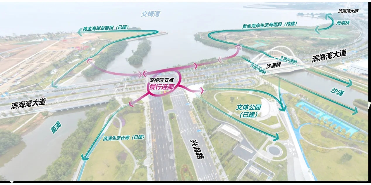 东莞滨海湾新区交椅湾慢行系统连廊规划