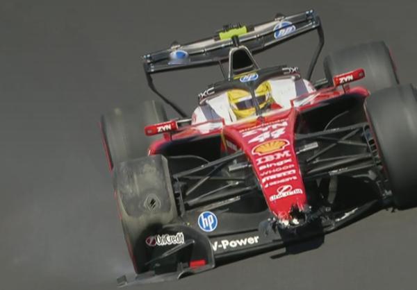 F1[超话]2026F1西班牙大奖赛汉密尔顿撞了 汉密尔顿发生事故后的赛车 ​​