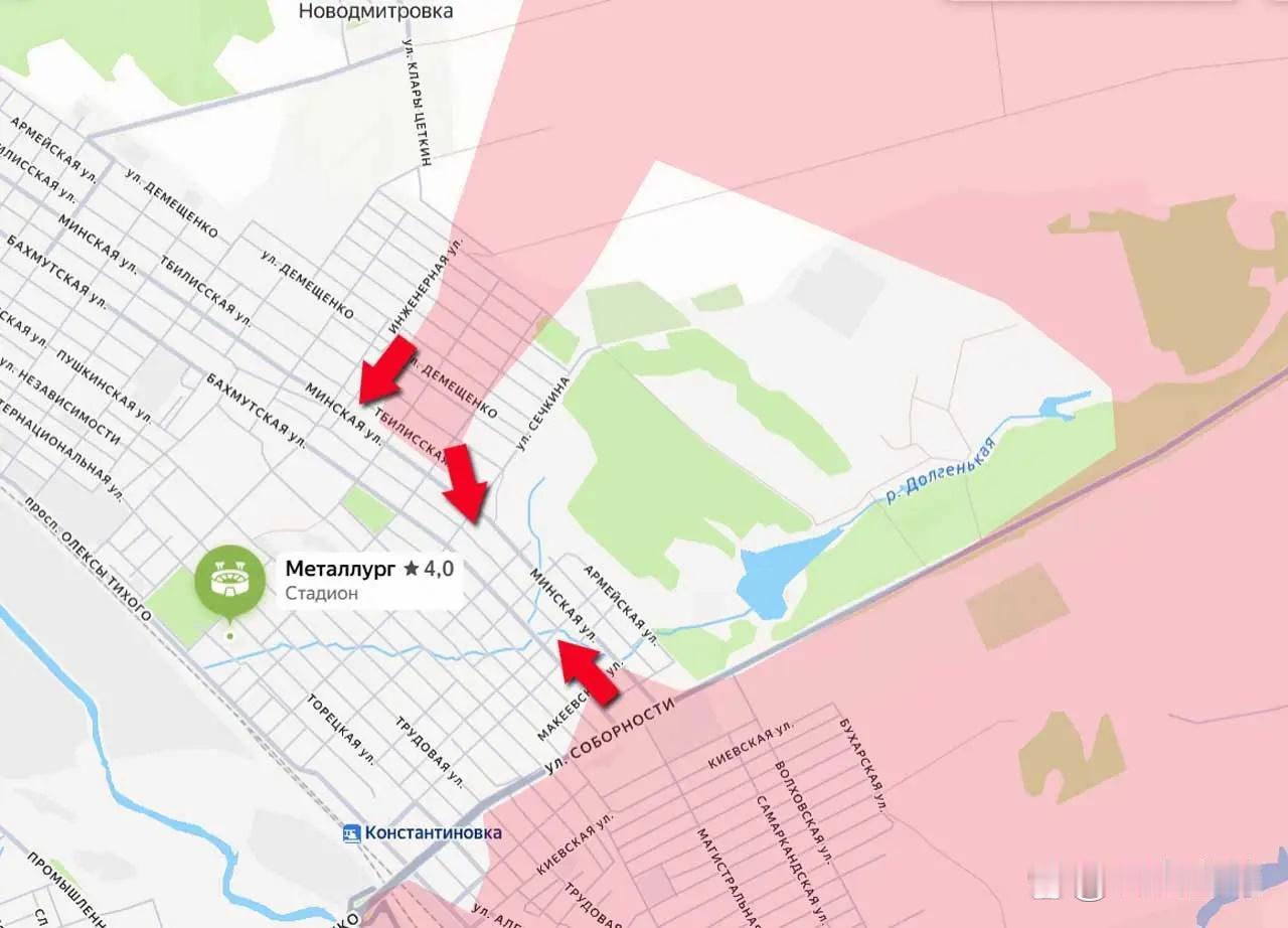 俄军南部集群突击队在顿河康斯坦丁诺夫卡取得了新的进展，已推进到该市主要干道之一的