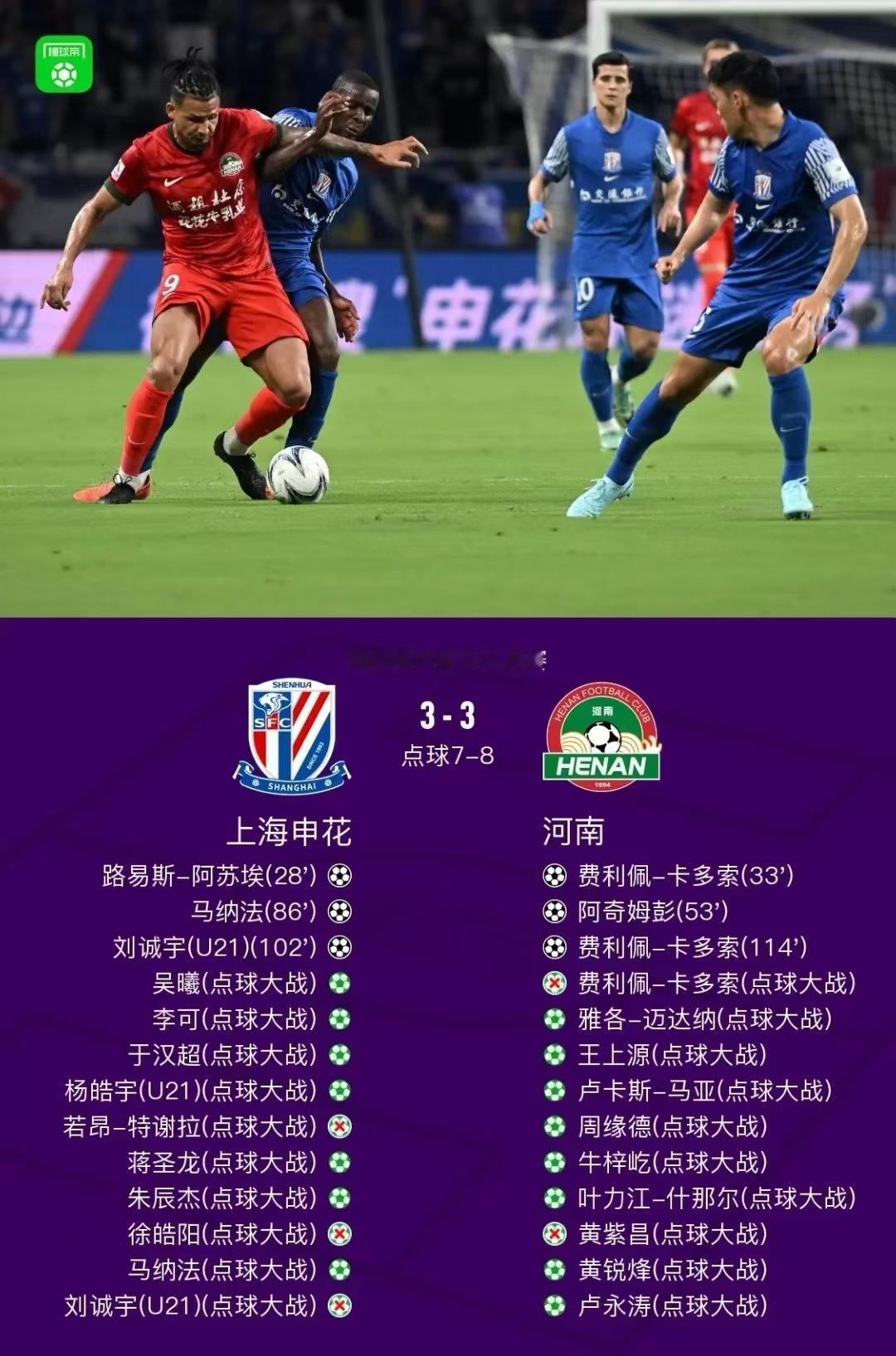 上海之夜的几个战术要点：· 徐嘉敏在点球大战中，三次扑点，前两个申花罚进就晋级；