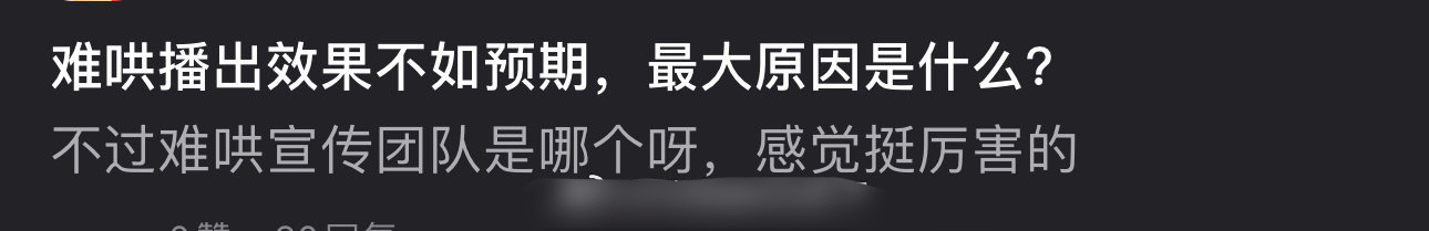网友问：白敬亭、章若楠的难哄宣传这么厉害，播出效果却不如预期的原因是什么？ ​​