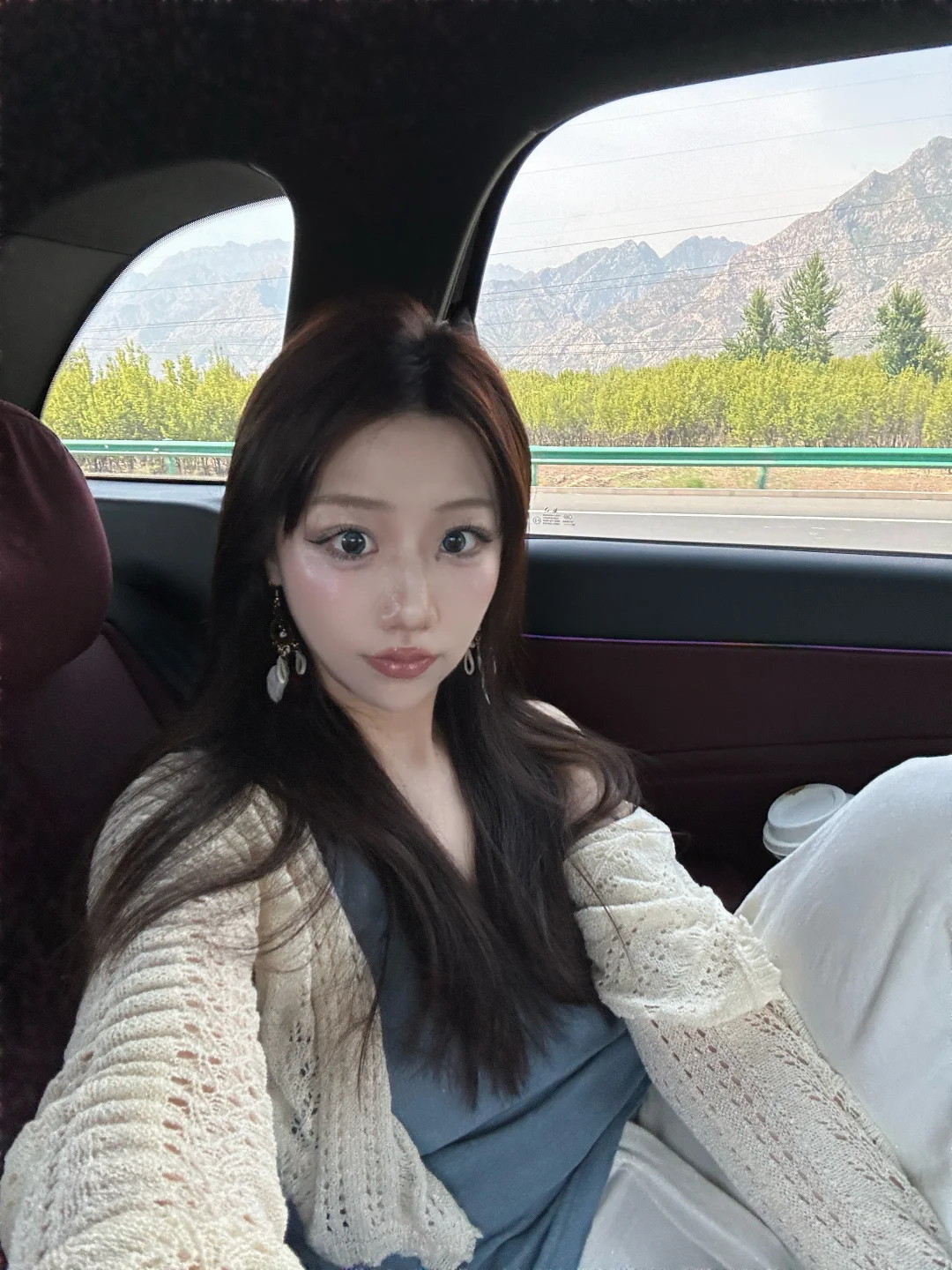 看山是山 看水是水🤳车上拍照📷
