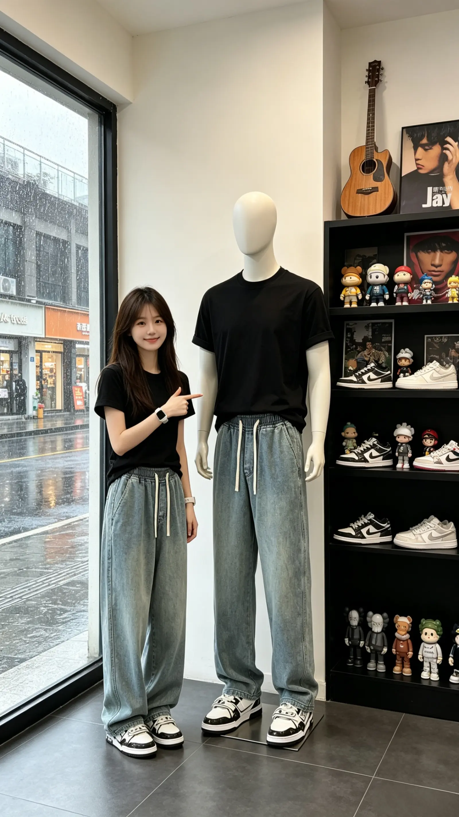男生高级感休闲夏季薄款美式牛仔裤