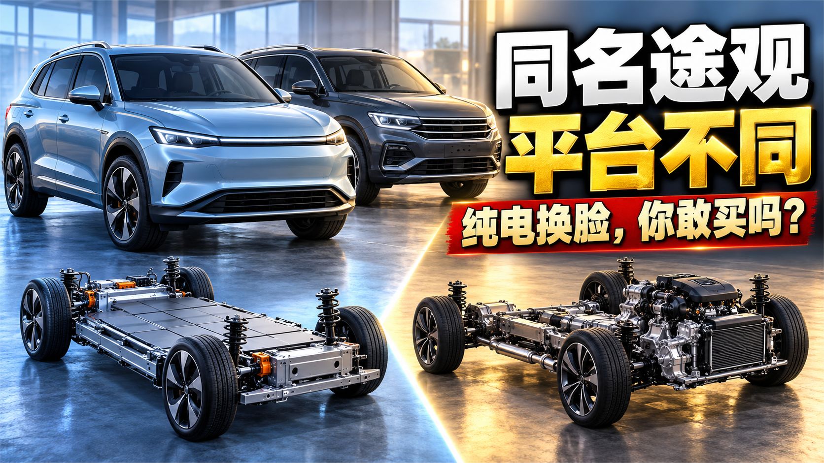 大众纯电途观砍家族设计，挂名燃油途观却不同平台，你敢买？