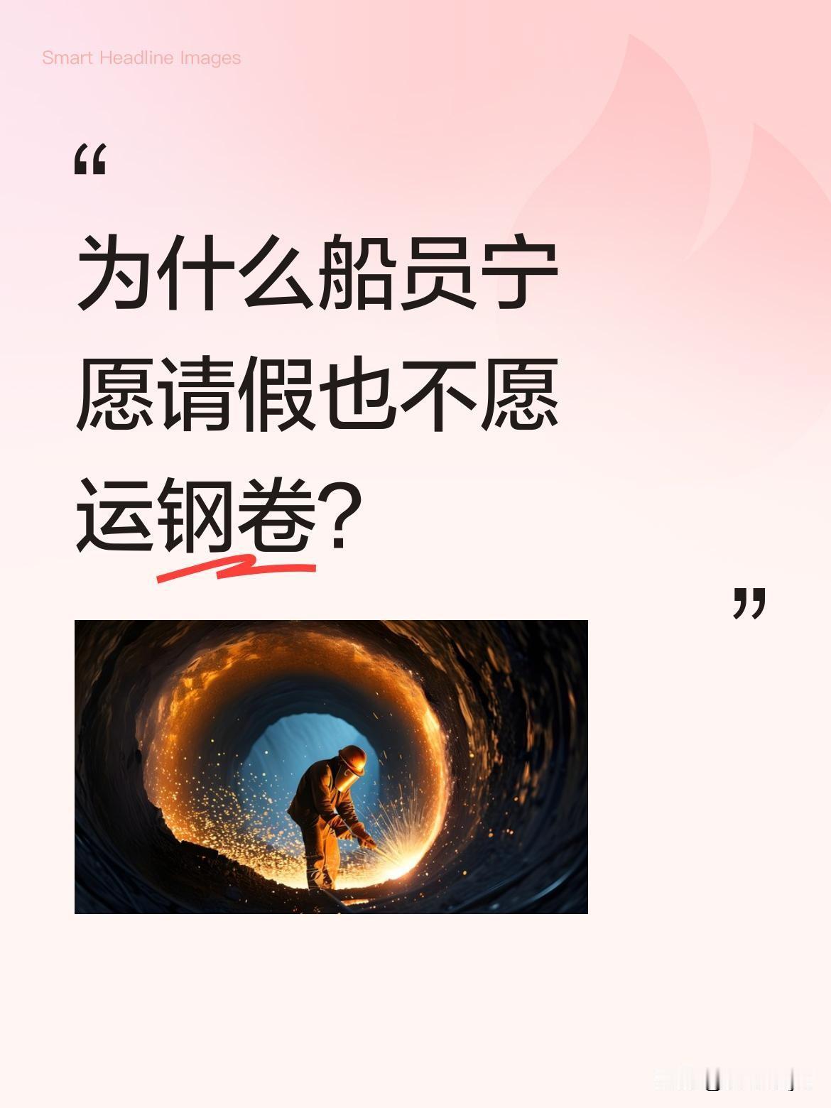 为什么船员宁愿请假也不愿运钢卷？
30吨重的钢卷相当于20辆小轿车，吊装时悬在半