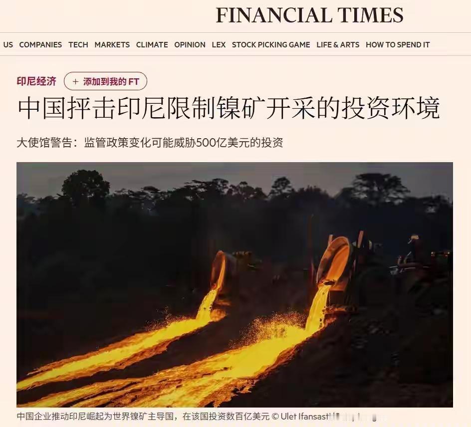 镍矿博弈骤然升级！联手布局想卡住新能源车命脉，这场资源硬仗中国能否稳赢？
 
一