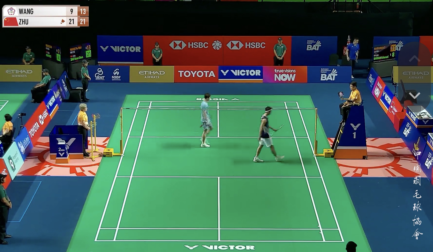 朱轩辰🇨🇳 21-9、21-13 王柏崴下轮：朱轩辰🇨🇳 vs 🇮🇳