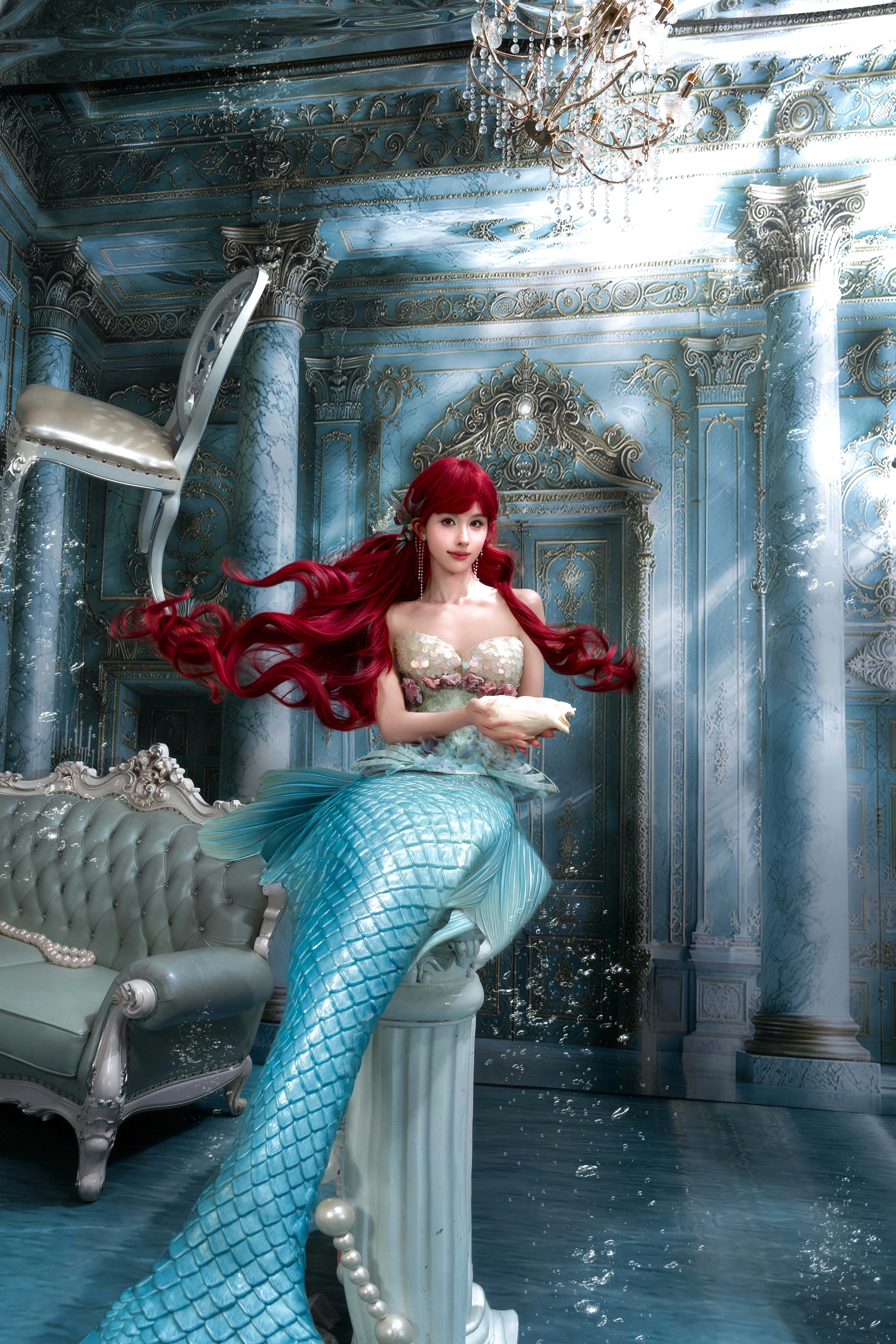 陈都灵 等等……海里真的有美人鱼？！🧜♀️陈都灵DingLingLing生日派