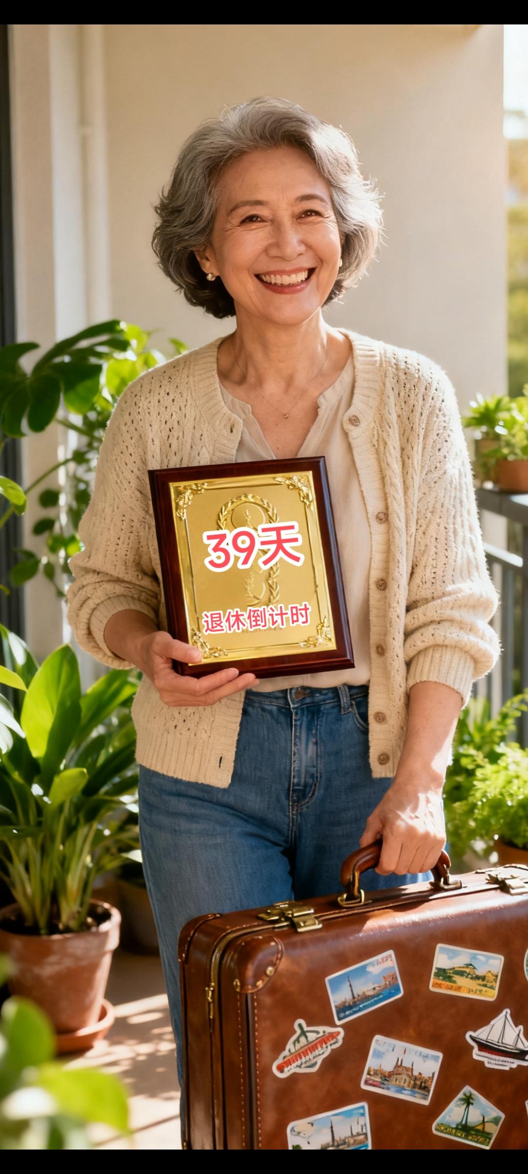 和你比起来，曙光就在我眼前。你还有39个月退休，而我还有39天。39天之后，我就