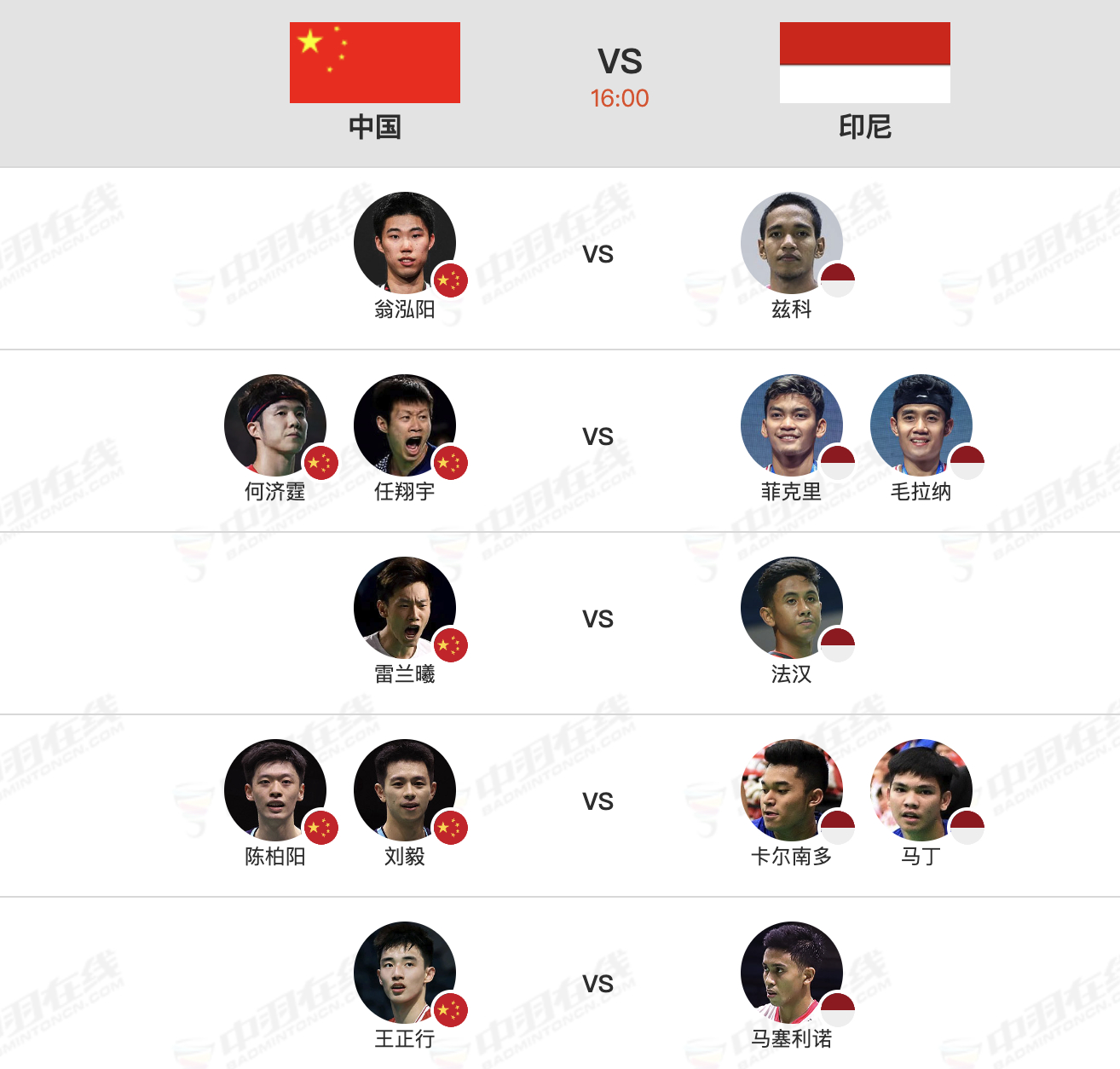 【16点男团8进4：中国🇨🇳vs🇮🇩印尼】1、翁泓阳 vs 兹科（1-0