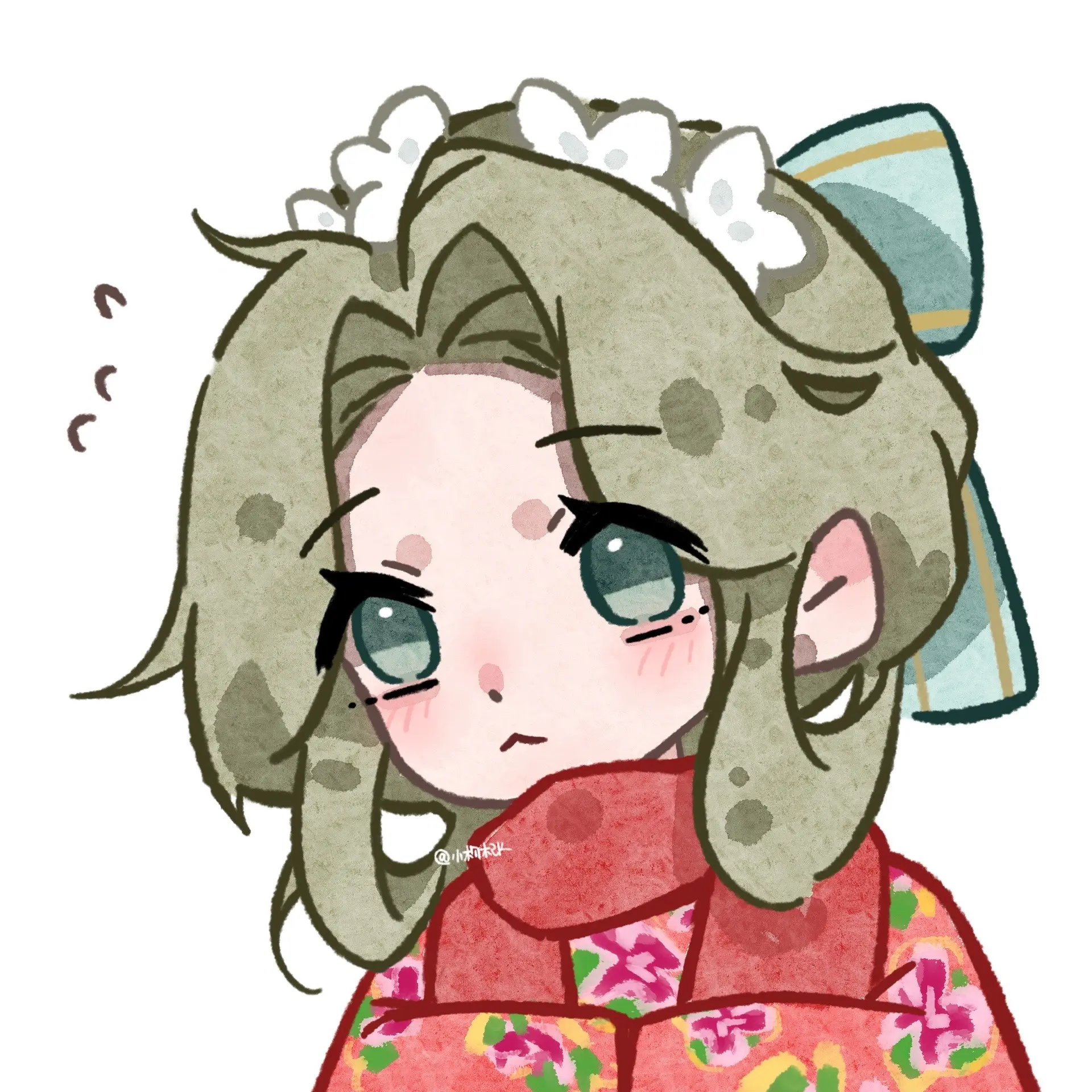 大花袄穿起。