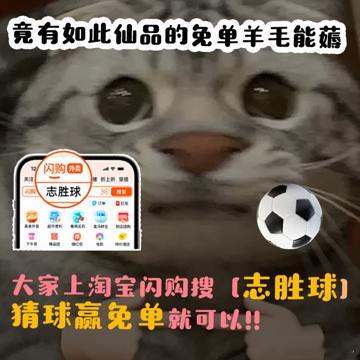 不仅球踢得精彩，免单还很香了，这把没猜中下把继续，上👉淘宝闪购👈搜“志胜球”