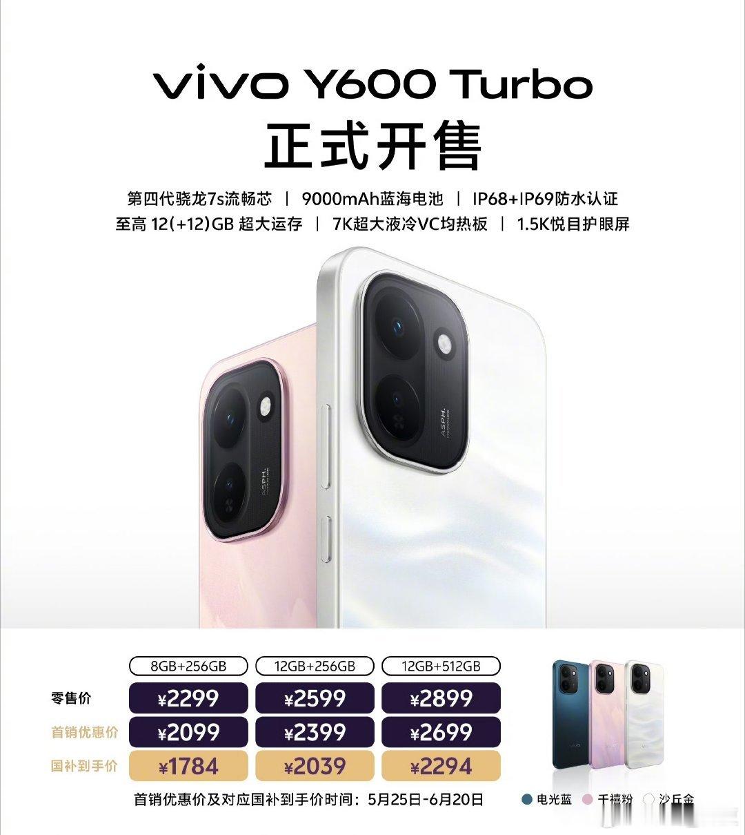 vivovivo Y600 Turbo vivo Y600 Turbo 搭载第四