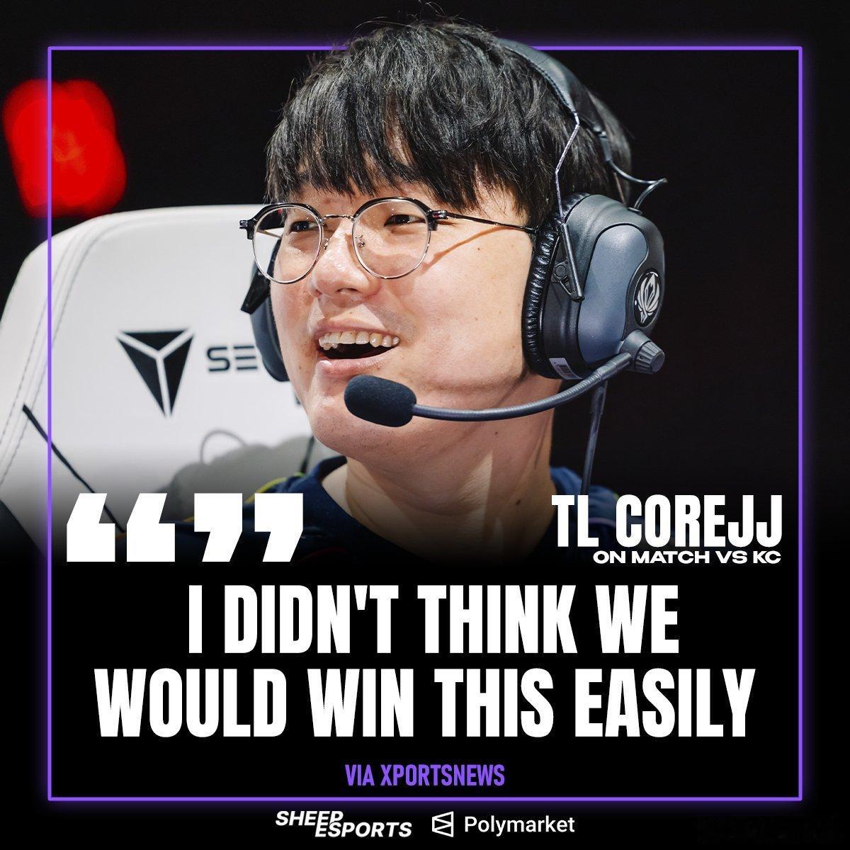 TL辅助CoreJJ 谈及击败KC：“能赢下比赛我非常开心，毕竟每次战胜欧洲的队