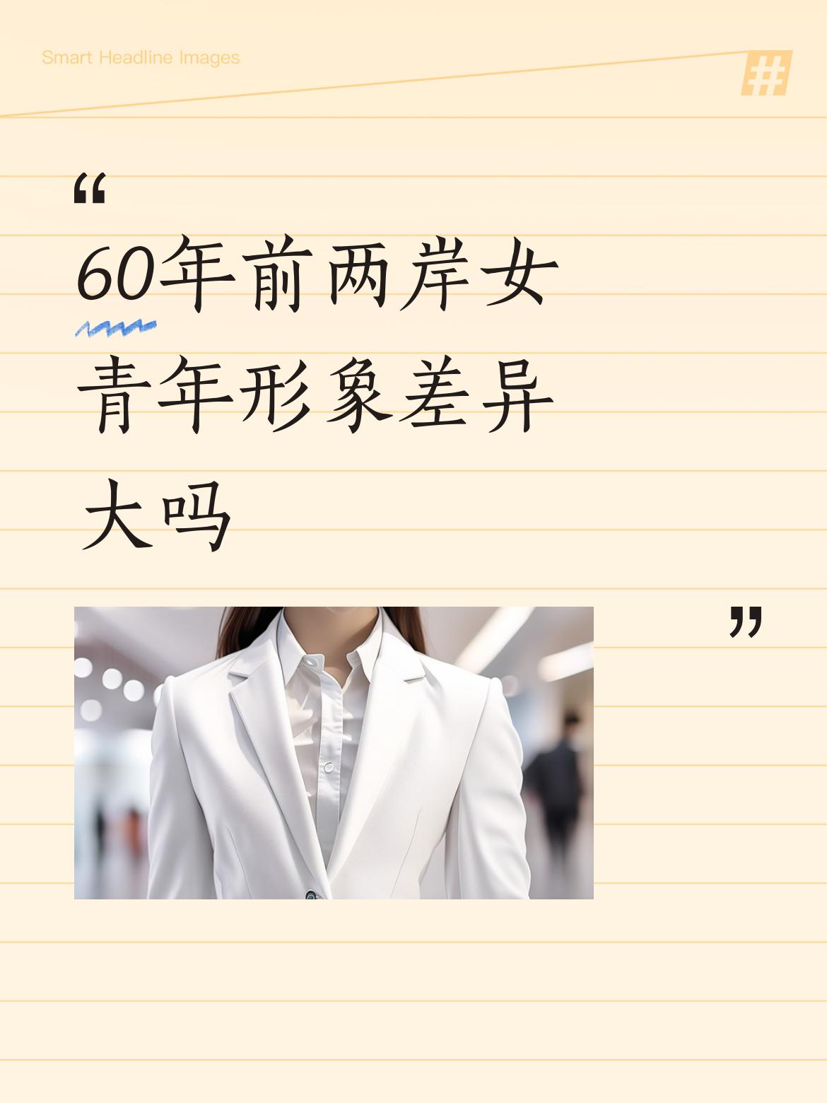 60年前两岸女青年形象差异还挺大的。
在大陆，五六十年代普通百姓生活条件艰苦，女
