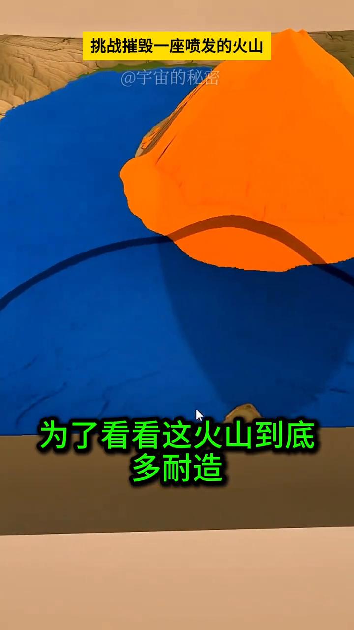 挑战摧毁一座喷发的火山。
宇宙的秘密。
我不小心在大海中造出了一座通天巨山，高到