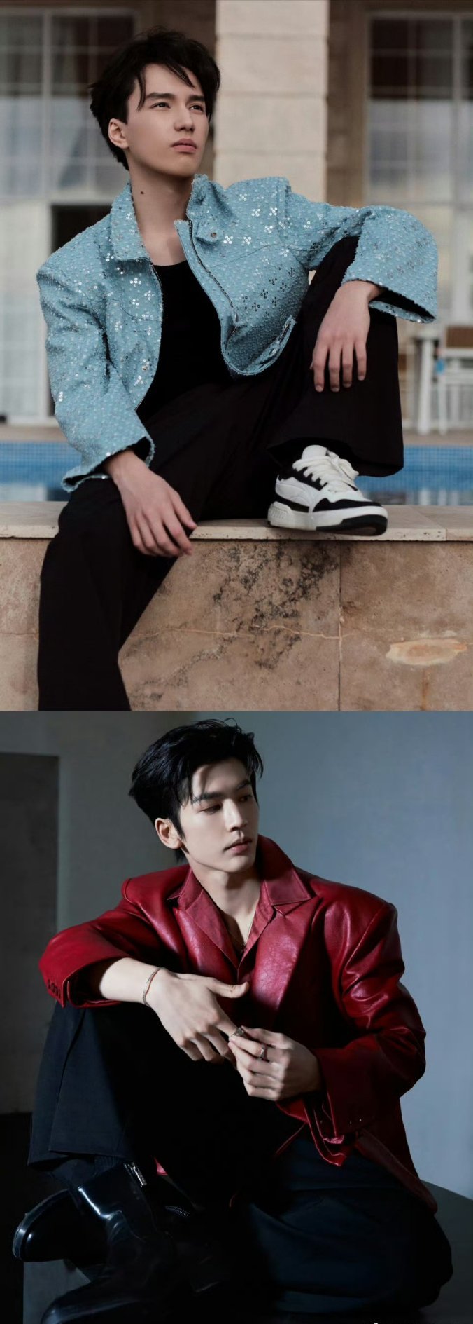 迪玛希弟弟撞脸张凌赫 迪玛希带着弟弟曼苏尔·库达依别列根一起表演新歌《Samga