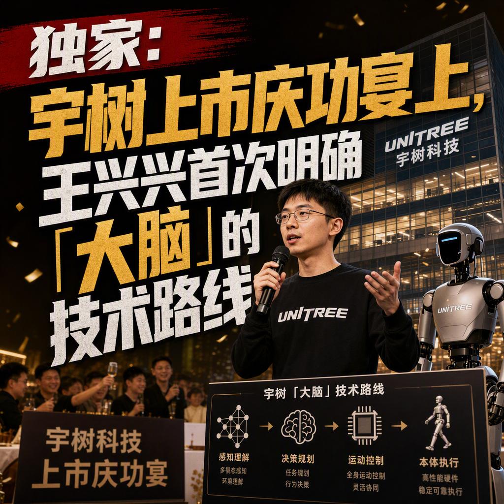 很多人以为宇树上市后会先秀肌肉、拼股价，但王兴兴在答谢午宴上偏偏把话题拐向了技术