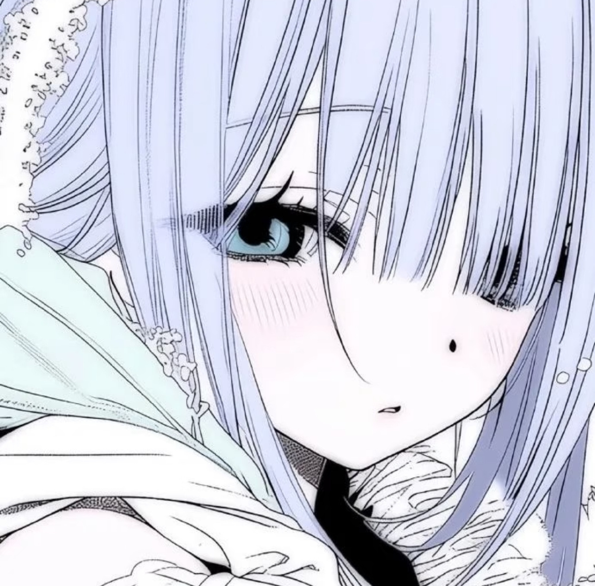 𝙒𝙚𝘾𝙝𝙖𝙩｜古早动漫女头🧊｜蓝色系🩵｜无水印分享💬 